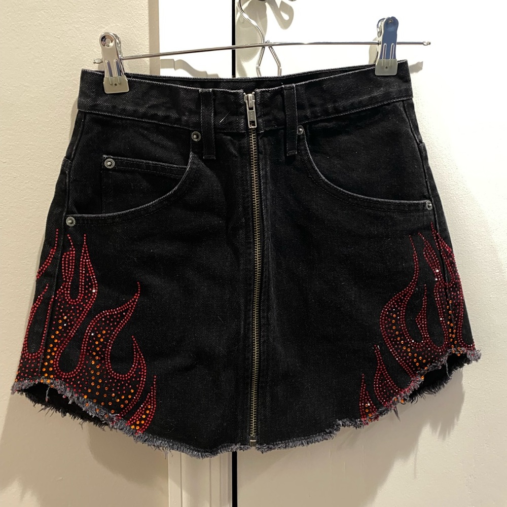 Black Carmar Denim Skirt